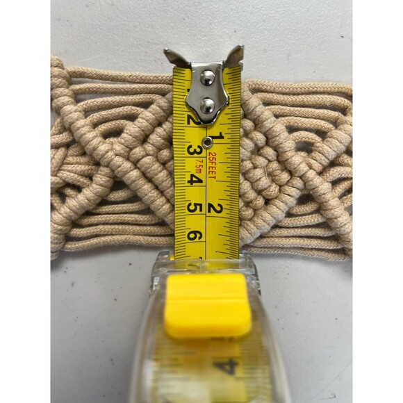 Women's No Boundaries Brown Boho Style Woven Belt, Tie Front Adjustable, Size XL - Picture 4 of 7